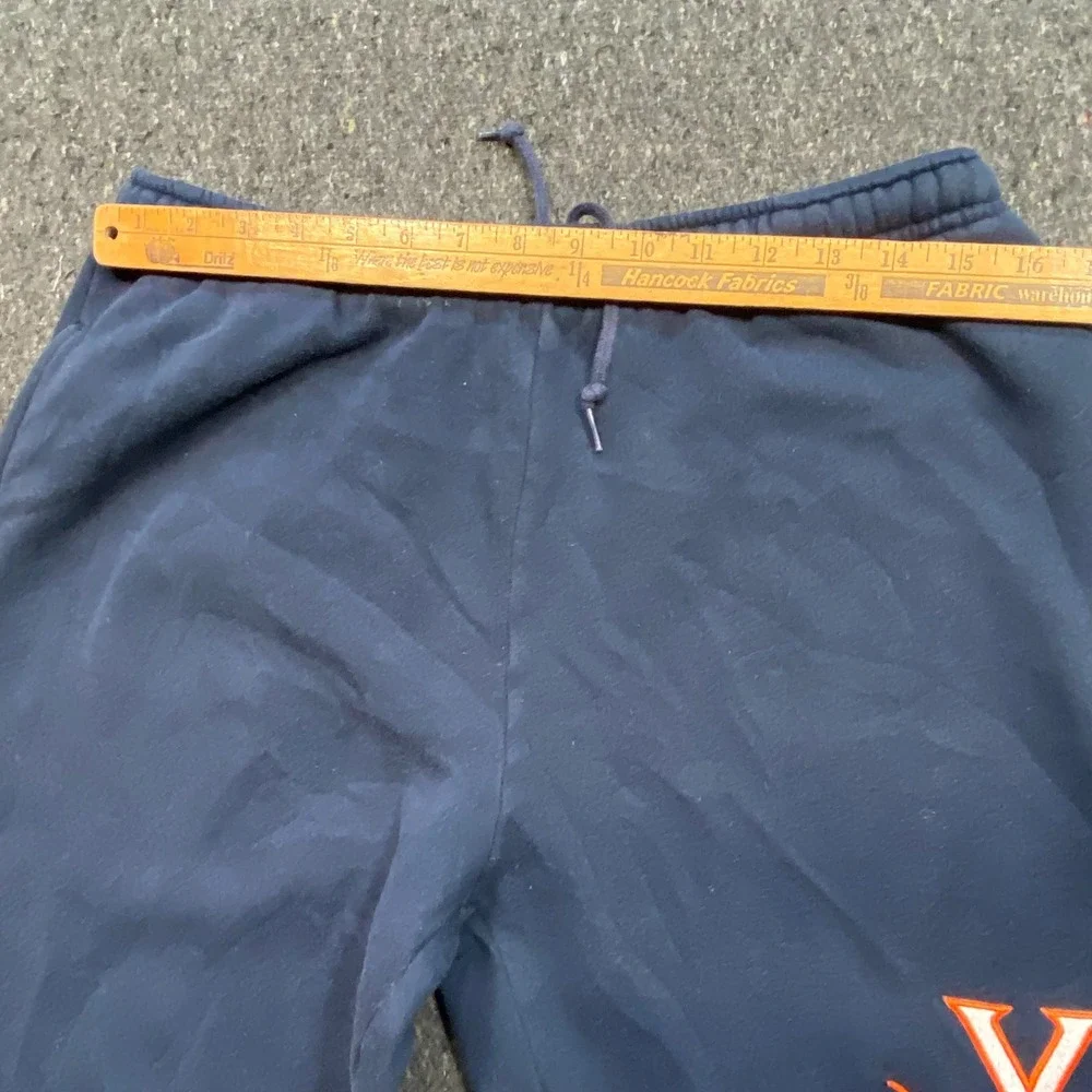 Jansport Virginia Sweatpants Sz M Mens Navy Blue Collegiate Graphic Joggers TW42